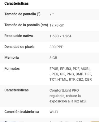 Libro electrónico 7" Kobo Libra H20 negro