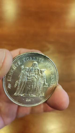Moneda Francia 50 Francos Plata 1977