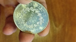Moneda Francia 50 Francos Plata 1977