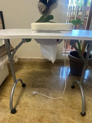 Mesa de Manicura Plegable Blanca