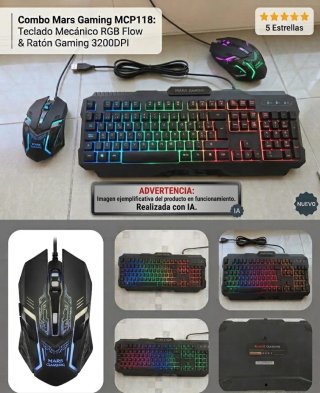 Combo Teclado y Ratón Mars Gaming MCP118