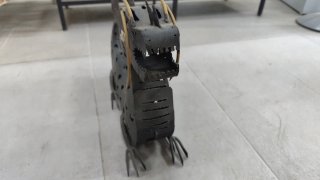 Drago in metallo porta candela
