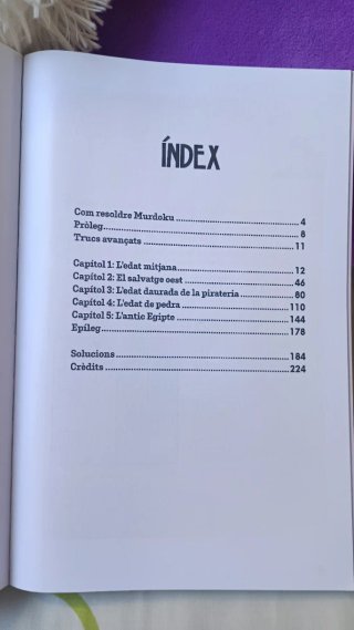 Libro Murdoku en valenciano / catalán con lápiz