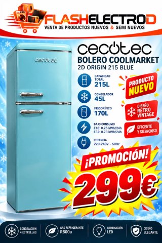 Nevera Cecotec Celeste Vintage