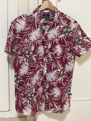 Camisa Estampada Hawaiana Green Coast