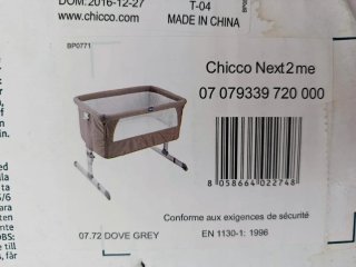 Cuna de Colecho Chicco Next to me, color beige
