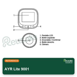 AYR Lite 9001 mirilla digital puerta recargable