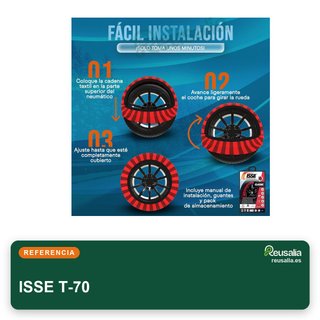 ISSE T-70 cadenas nieve coche antideslizantes