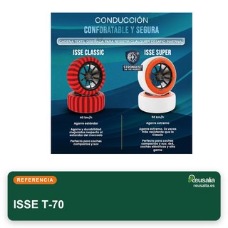 ISSE T-70 cadenas nieve coche antideslizantes