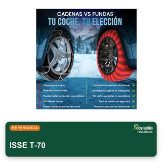 ISSE T-70 cadenas nieve coche antideslizantes