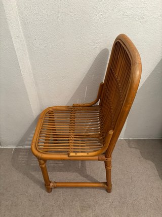 Set de 3 Sillas de Ratán y Bambú estilo Vintage