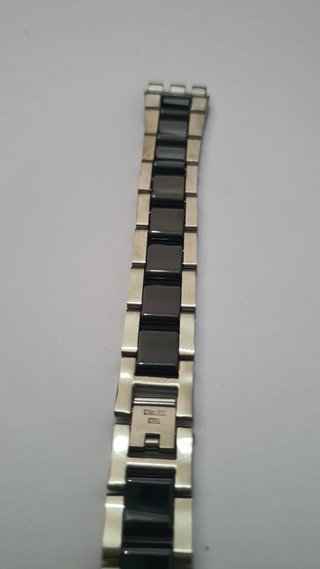 Correa de Reloj Acero y Cerámica Negra