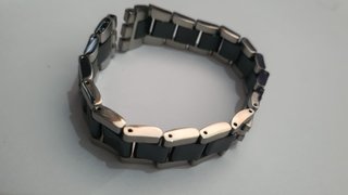 Correa de Reloj Acero y Cerámica Negra