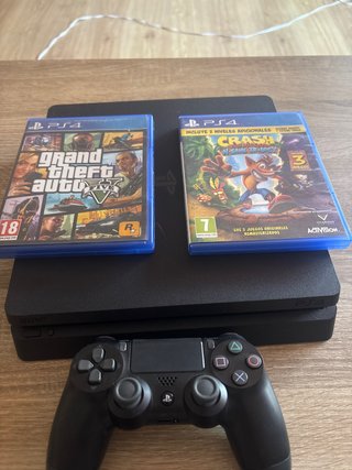 OFERTA PS4 Slim 1tb+ Mando + 2 Juegos +Cables