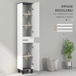 Armario alto de baño con 2 compartimentos con esta
