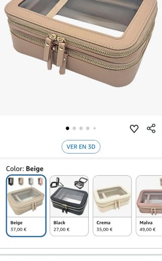 Neceser cosmético maquillaje transparente