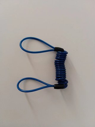 Cable Candado Muelle Azul Moto