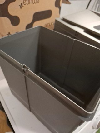 Cubo de Basura Emuca 2x15L Gris