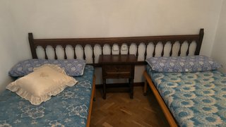 Cabecero Doble de Madera Maciza Torneada