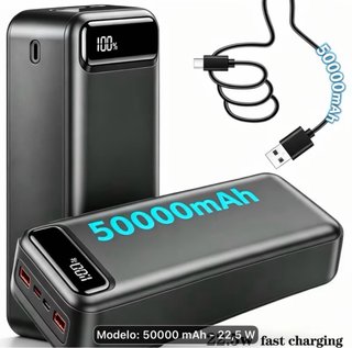 Batería Externa 50000mAh 22.5W Carga Rápida