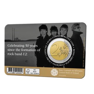 Moneda 2€ U2 50 Aniversario Irlanda 2026 Coincard