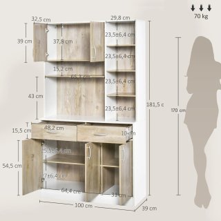 Mueble aparador/despensa de cocina con puertas, ca