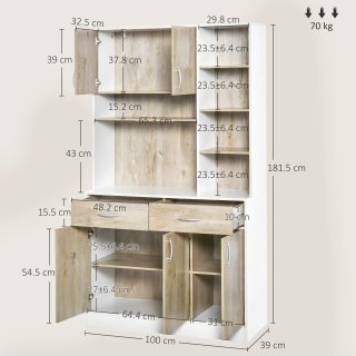 Mueble aparador/despensa de cocina con puertas, ca