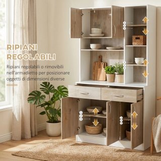 Mueble aparador/despensa de cocina con puertas, ca