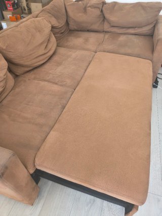Sofá cama marrón