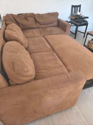Sofá cama marrón