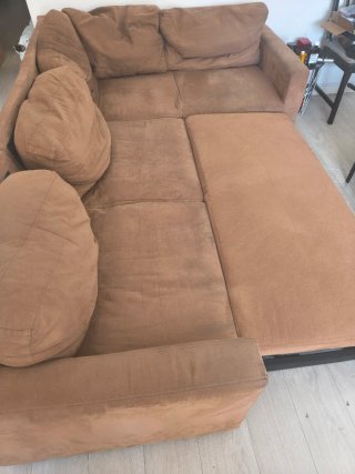 Sofá cama marrón