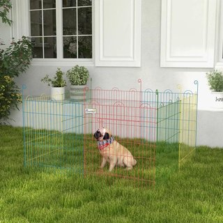 Parque Perros Plegable 8 Paneles Puerta Metal