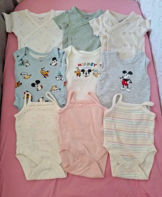 Lote de 9 bodies para bebé