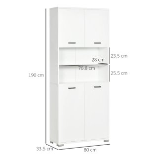 Mueble de baño blanco de aglomerado con 2 armarios