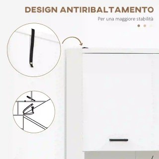 Mueble de baño blanco de aglomerado con 2 armarios