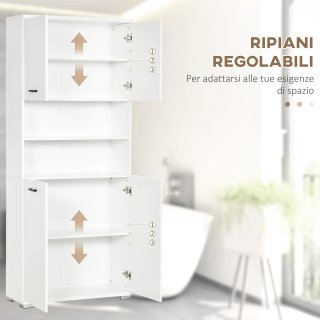 Mueble de baño blanco de aglomerado con 2 armarios