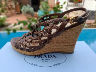 Sandali Prada marroni tg 38,5