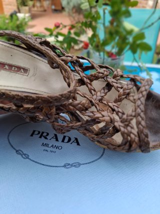 Sandali Prada marroni tg 38,5