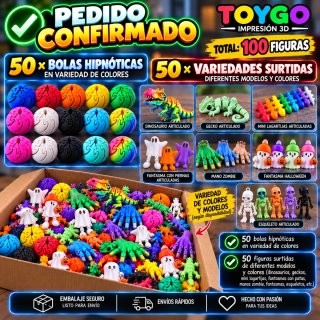 Pack 100 Figuras 3D Toygo