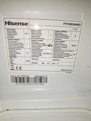 Congelador Hisense FV105D4AW2 82L