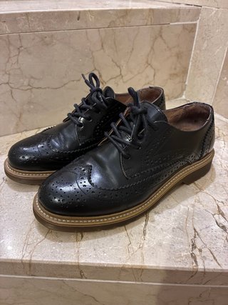 Zapatos Oxford de Piel Negros