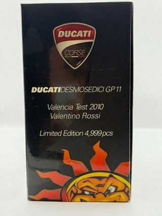 Ducati Desmosedici Valentino Rossi 2010 test Valencia - Minichamps 1:12