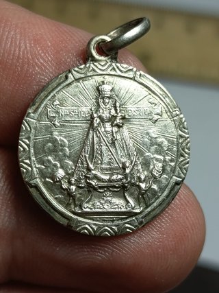Antigua Medalla Virgen Fuensanta Murcia Plata