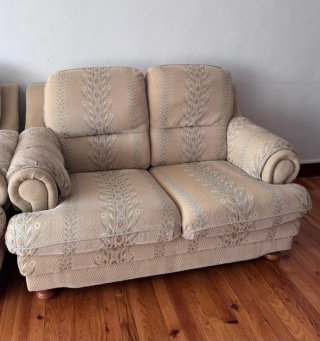 Conjunto de 2 Sofás Beige