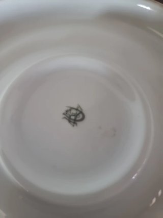 Cenicero de Porcelana con Motivos Azules
