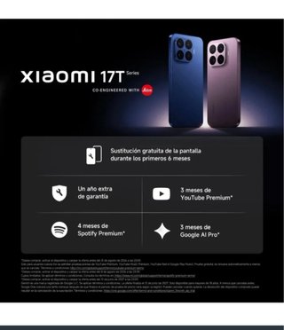 Xiaomi 17T Pro 1TB Negro