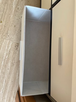 Cómoda blanca y madera 6 cajones