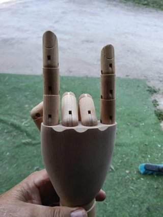 Mano Articulada de Madera