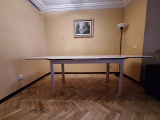 Mesa extensible de comedor y 6 sillas