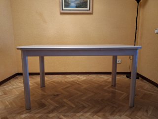 Mesa extensible de comedor y 6 sillas